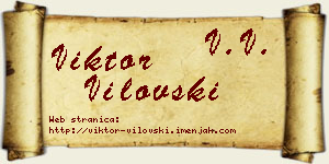 Viktor Vilovski vizit kartica